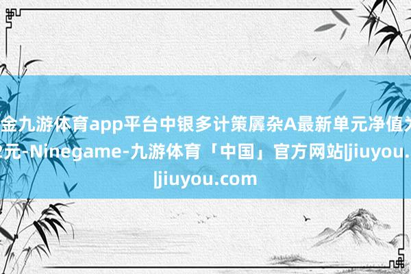 现金九游体育app平台中银多计策羼杂A最新单元净值为1.402元-Ninegame-九游体育「中国」官方网站|jiuyou.com