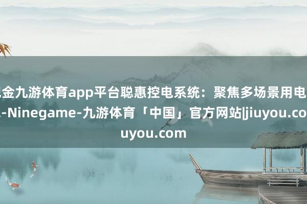 现金九游体育app平台聪惠控电系统：聚焦多场景用电需求-Ninegame-九游体育「中国」官方网站|jiuyou.com